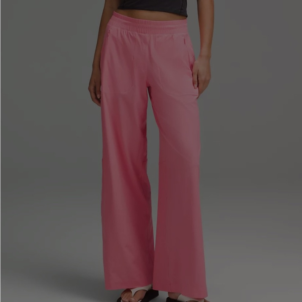 Pink wide pants Lululemon.